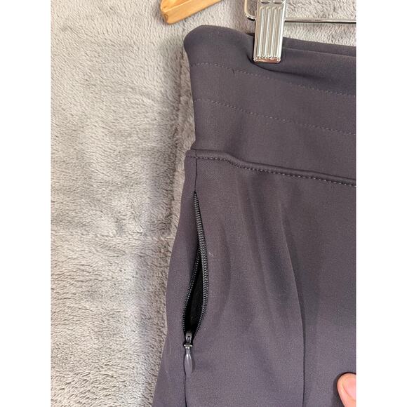 Columbia Fleece Lined Pants Womens Medium Gray Pull On Drawstring Wide Leg - Picture 12 of 13